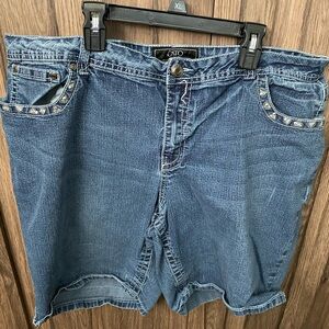 Cato Blue Denim Shorts with Studded Details